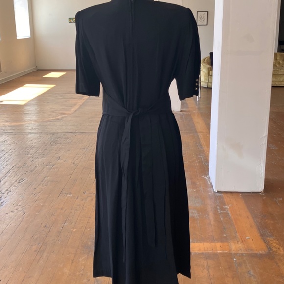 JBS vintage, black, and gold medal length dress - Picture 10 of 10